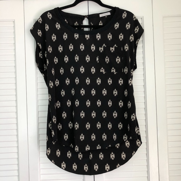 Tea n Rose Black patterned blouse - Size M - Picture 1 of 6